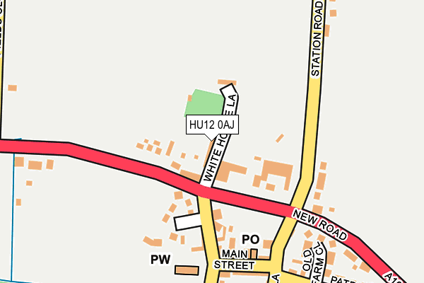 HU12 0AJ map - OS OpenMap – Local (Ordnance Survey)