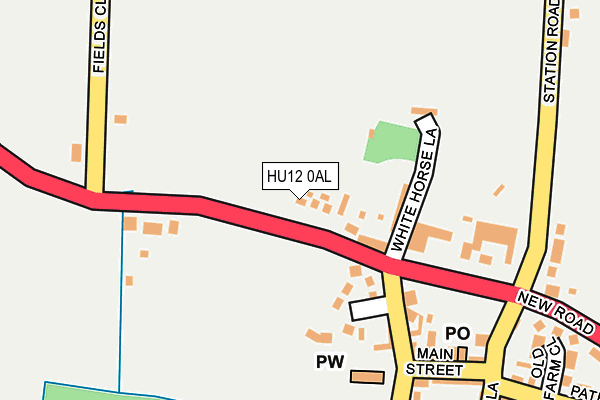 HU12 0AL map - OS OpenMap – Local (Ordnance Survey)