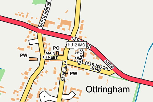 HU12 0AQ map - OS OpenMap – Local (Ordnance Survey)