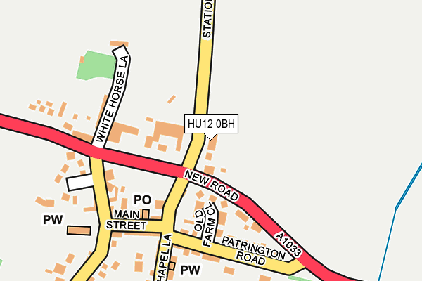 HU12 0BH map - OS OpenMap – Local (Ordnance Survey)