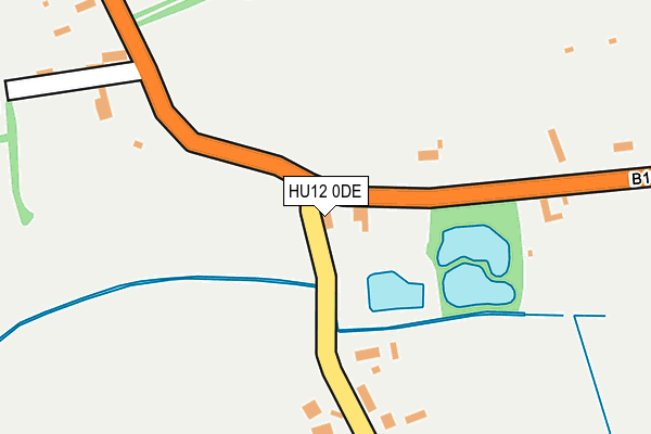 HU12 0DE map - OS OpenMap – Local (Ordnance Survey)