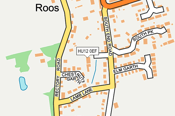 HU12 0EF map - OS OpenMap – Local (Ordnance Survey)