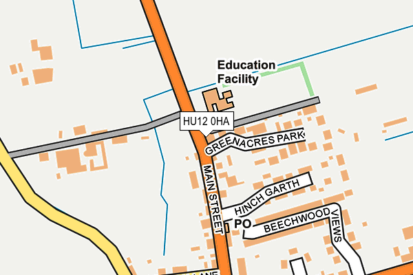 HU12 0HA map - OS OpenMap – Local (Ordnance Survey)