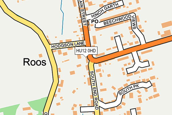 HU12 0HD map - OS OpenMap – Local (Ordnance Survey)