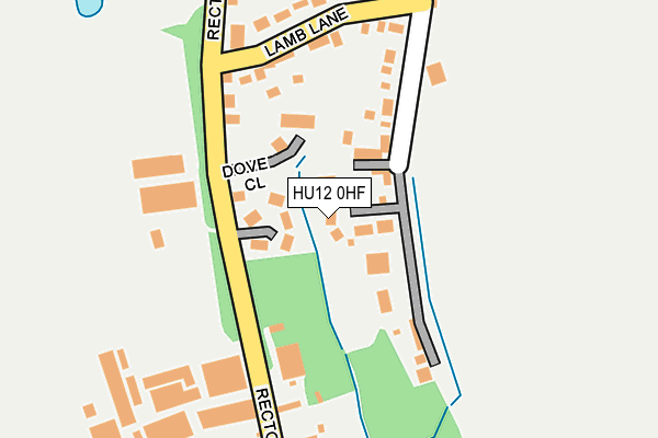 HU12 0HF map - OS OpenMap – Local (Ordnance Survey)