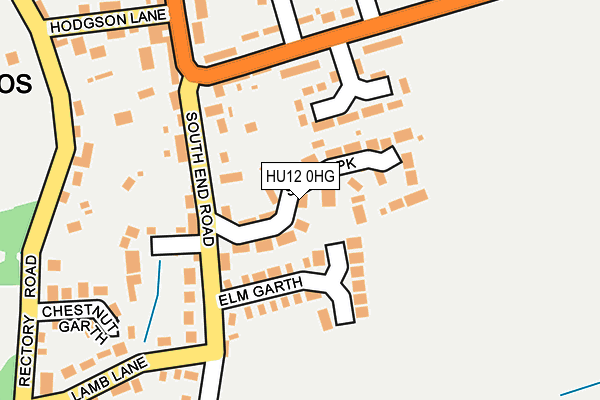 HU12 0HG map - OS OpenMap – Local (Ordnance Survey)
