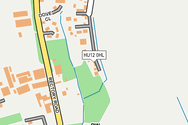 HU12 0HL map - OS OpenMap – Local (Ordnance Survey)