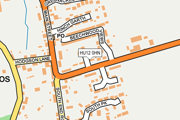 HU12 0HN map - OS OpenMap – Local (Ordnance Survey)