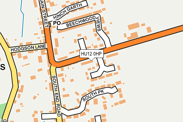 HU12 0HP map - OS OpenMap – Local (Ordnance Survey)