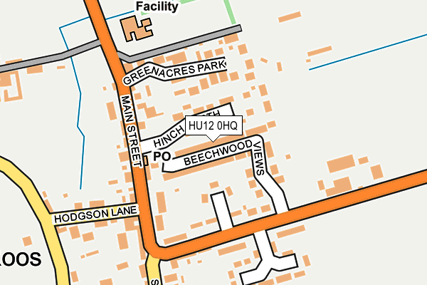 HU12 0HQ map - OS OpenMap – Local (Ordnance Survey)