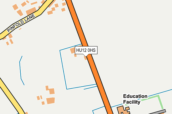 HU12 0HS map - OS OpenMap – Local (Ordnance Survey)