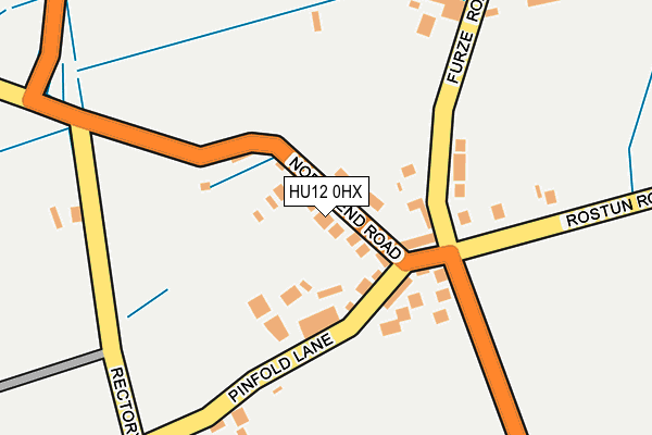 HU12 0HX map - OS OpenMap – Local (Ordnance Survey)