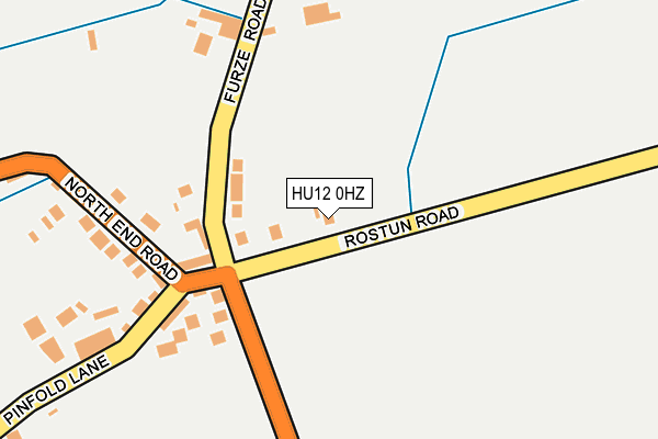 HU12 0HZ map - OS OpenMap – Local (Ordnance Survey)