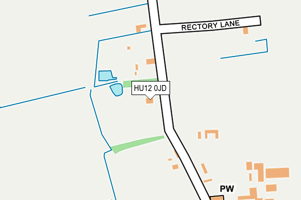 HU12 0JD map - OS OpenMap – Local (Ordnance Survey)
