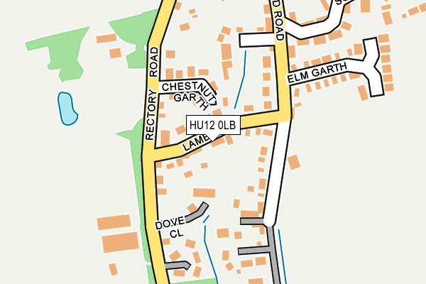 HU12 0LB map - OS OpenMap – Local (Ordnance Survey)