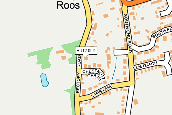 HU12 0LD map - OS OpenMap – Local (Ordnance Survey)