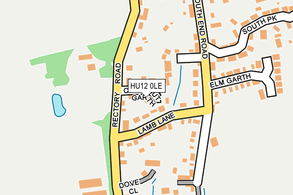 HU12 0LE map - OS OpenMap – Local (Ordnance Survey)