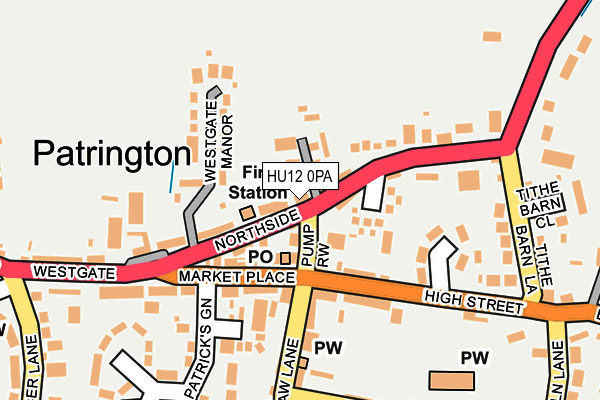 HU12 0PA map - OS OpenMap – Local (Ordnance Survey)