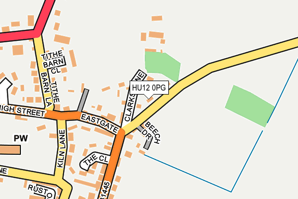 HU12 0PG map - OS OpenMap – Local (Ordnance Survey)