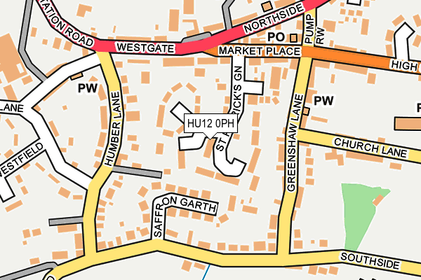 HU12 0PH map - OS OpenMap – Local (Ordnance Survey)