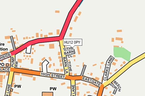 HU12 0PY map - OS OpenMap – Local (Ordnance Survey)