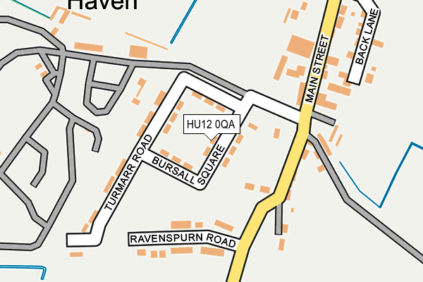 HU12 0QA map - OS OpenMap – Local (Ordnance Survey)