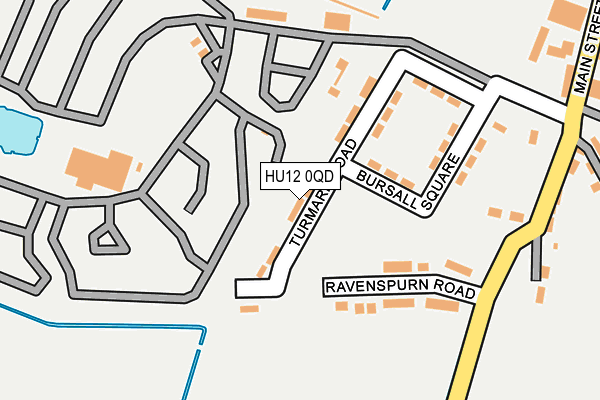 HU12 0QD map - OS OpenMap – Local (Ordnance Survey)