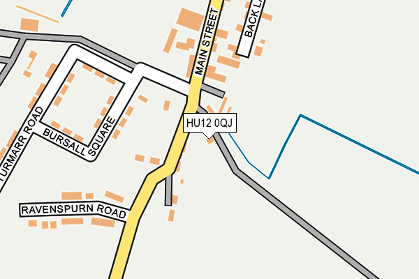 HU12 0QJ map - OS OpenMap – Local (Ordnance Survey)