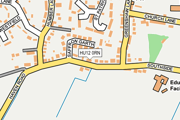 HU12 0RN map - OS OpenMap – Local (Ordnance Survey)