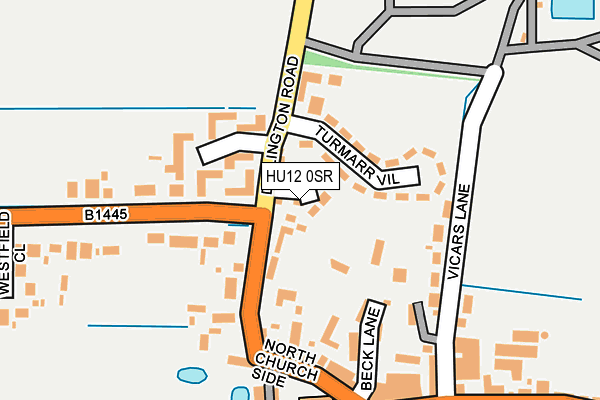 HU12 0SR map - OS OpenMap – Local (Ordnance Survey)