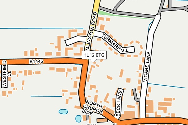 HU12 0TG map - OS OpenMap – Local (Ordnance Survey)