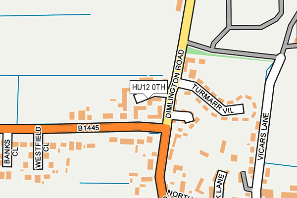 HU12 0TH map - OS OpenMap – Local (Ordnance Survey)