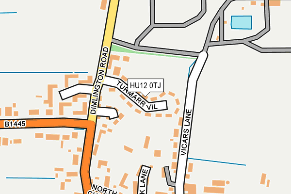 HU12 0TJ map - OS OpenMap – Local (Ordnance Survey)