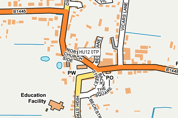 HU12 0TP map - OS OpenMap – Local (Ordnance Survey)