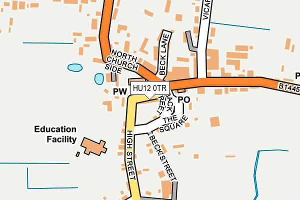 HU12 0TR map - OS OpenMap – Local (Ordnance Survey)