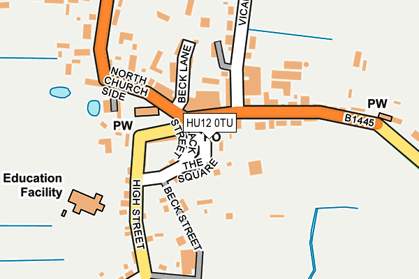 HU12 0TU map - OS OpenMap – Local (Ordnance Survey)