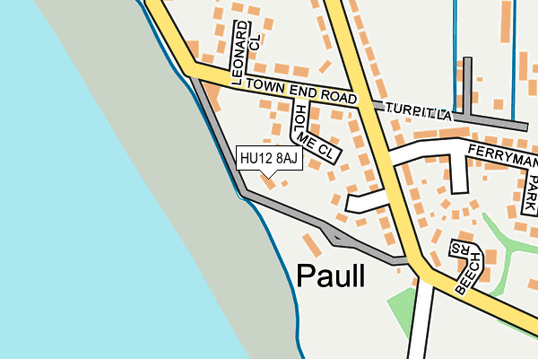 HU12 8AJ map - OS OpenMap – Local (Ordnance Survey)