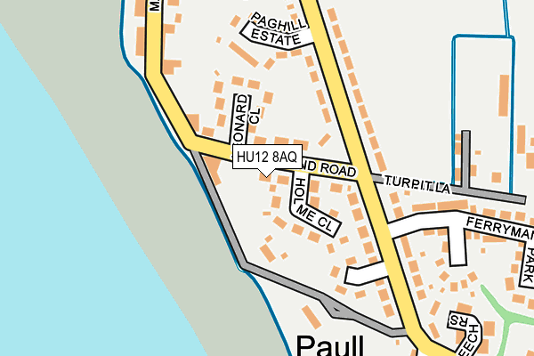 HU12 8AQ map - OS OpenMap – Local (Ordnance Survey)