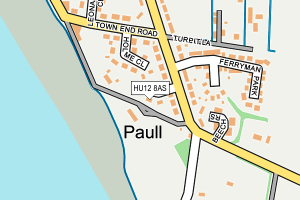 HU12 8AS map - OS OpenMap – Local (Ordnance Survey)