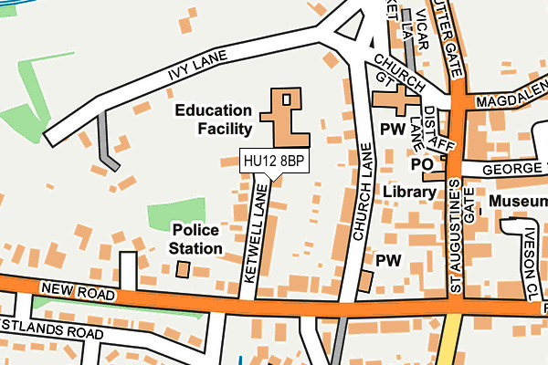 HU12 8BP map - OS OpenMap – Local (Ordnance Survey)