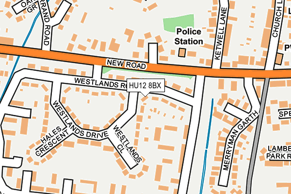 HU12 8BX map - OS OpenMap – Local (Ordnance Survey)