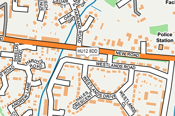HU12 8DD map - OS OpenMap – Local (Ordnance Survey)