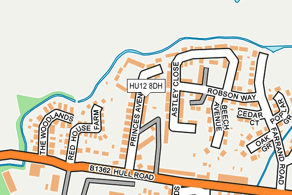 HU12 8DH map - OS OpenMap – Local (Ordnance Survey)