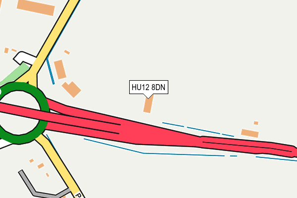 HU12 8DN map - OS OpenMap – Local (Ordnance Survey)