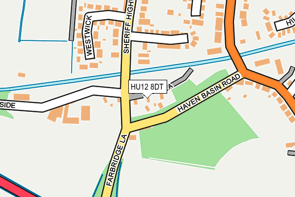 HU12 8DT map - OS OpenMap – Local (Ordnance Survey)