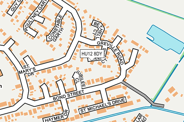 HU12 8DY map - OS OpenMap – Local (Ordnance Survey)