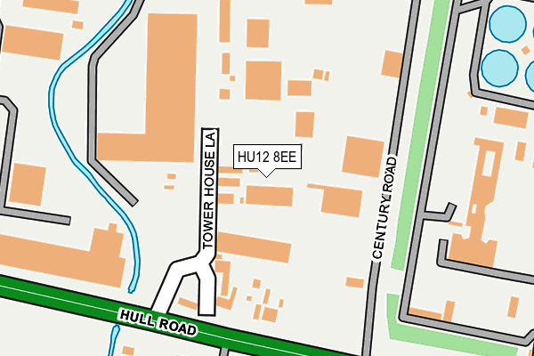 HU12 8EE map - OS OpenMap – Local (Ordnance Survey)