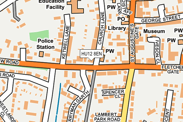HU12 8EN map - OS OpenMap – Local (Ordnance Survey)