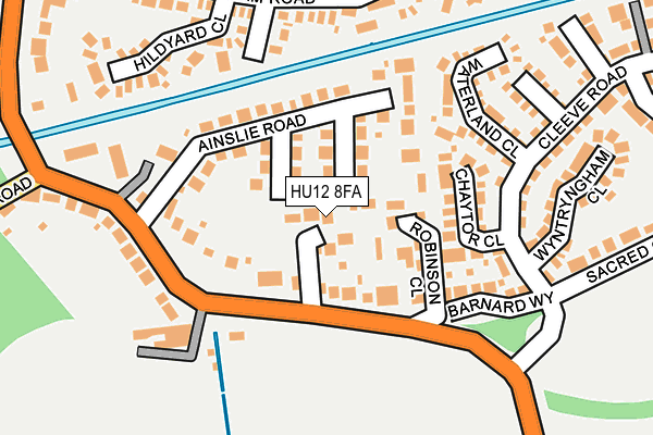 HU12 8FA map - OS OpenMap – Local (Ordnance Survey)