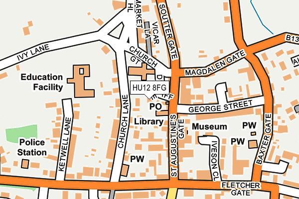 HU12 8FG map - OS OpenMap – Local (Ordnance Survey)